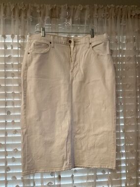 Women’s White Denim Skirt